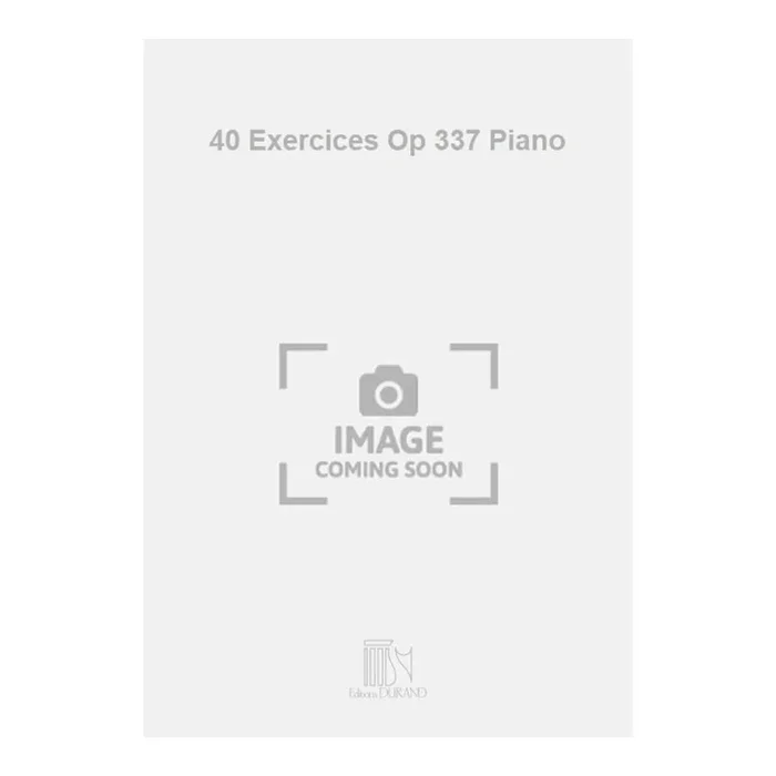 Czerny, Carl – 40 Exercices Op 337 Piano