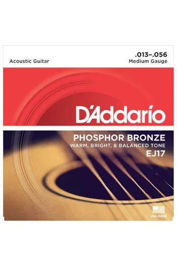 D’Addario Acoustic Guitar EJ17 Phosphor Bronze Medium 13-56