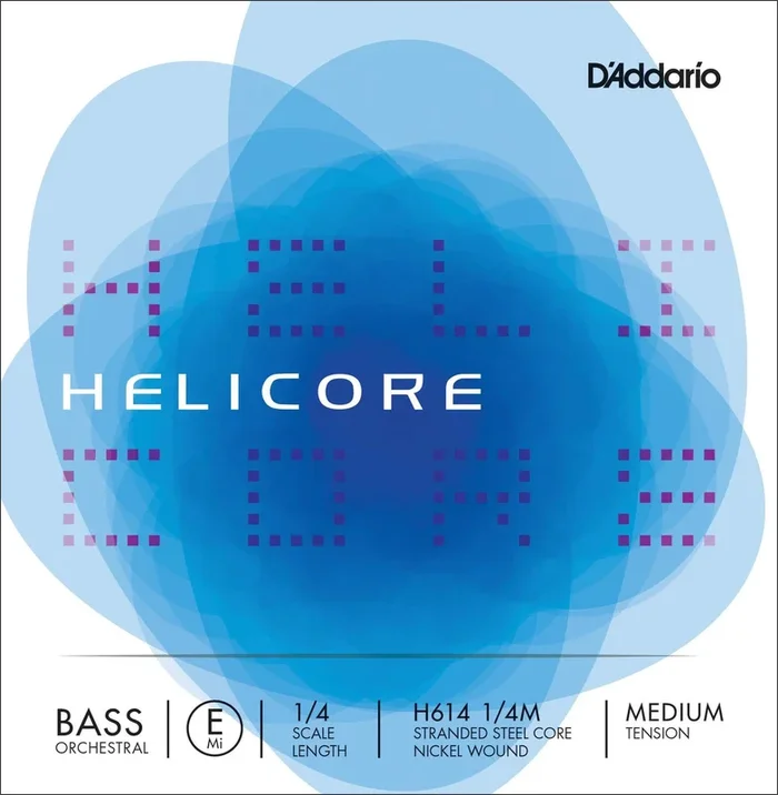 D’Addario Helicore Orchestral Bass Single E String, 1/4 Scale, Medium Tension