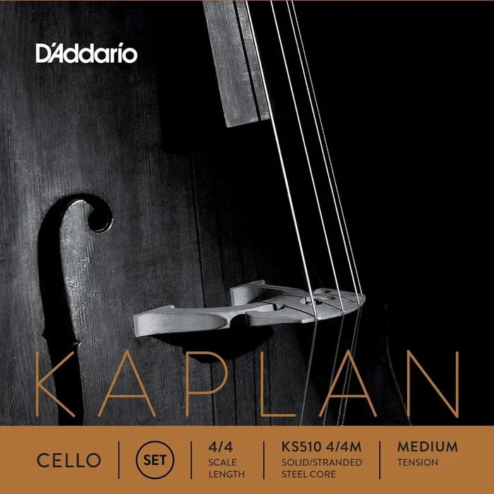 D’Addario Kaplan Cello String Set, 4/4 Scale, Medium Tension