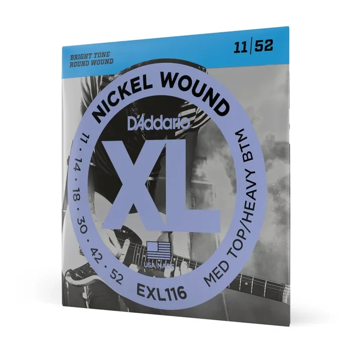 D’Addario Nickel Wound Electric Guitar Strings Medium Top/Heavy Bottom …