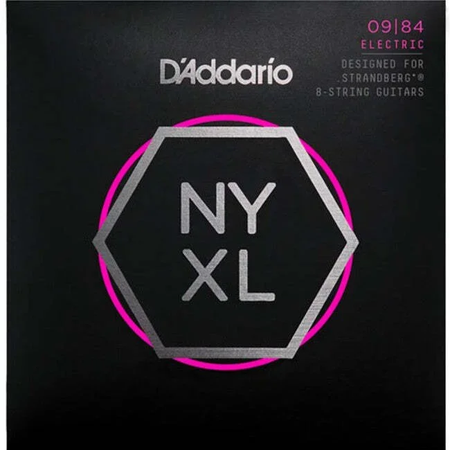 D’Addario NYXL0984SB Electric Guitar Strings 8-Str Nickel 9-84 Custom Light