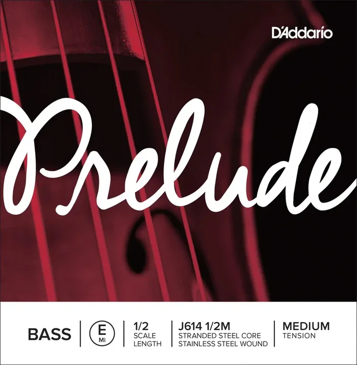 D’Addario Prelude Bass Single E String, 1/2 Scale, Medium Tension