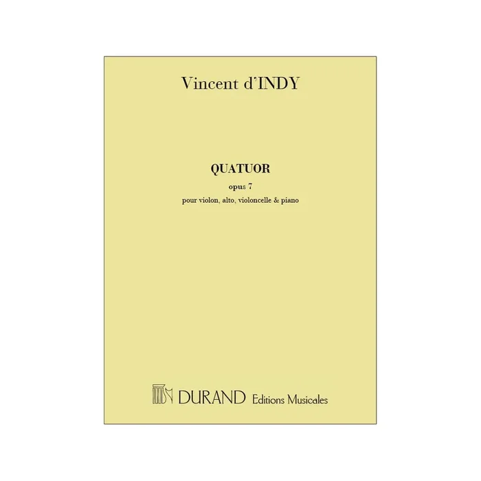 d’Indy, Vincent – Quatuor Op 7 Violon-Alto-Vlc-Piano