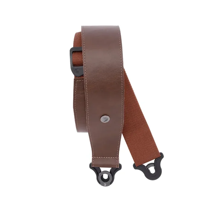 D‘Addario 25BAL02 2.5-Inch Comfort Leather Auto-Lock Guitar Strap, Brown