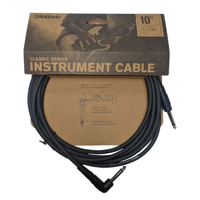 D‘Addario Classic Series Instrument Cable Right-Angle, 10ft