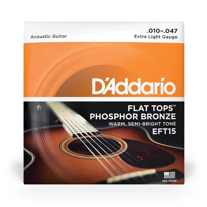 D‘Addario EFT15 Flat Tops Phosphor Bronze 10-47 Acoustic Guitar Strings