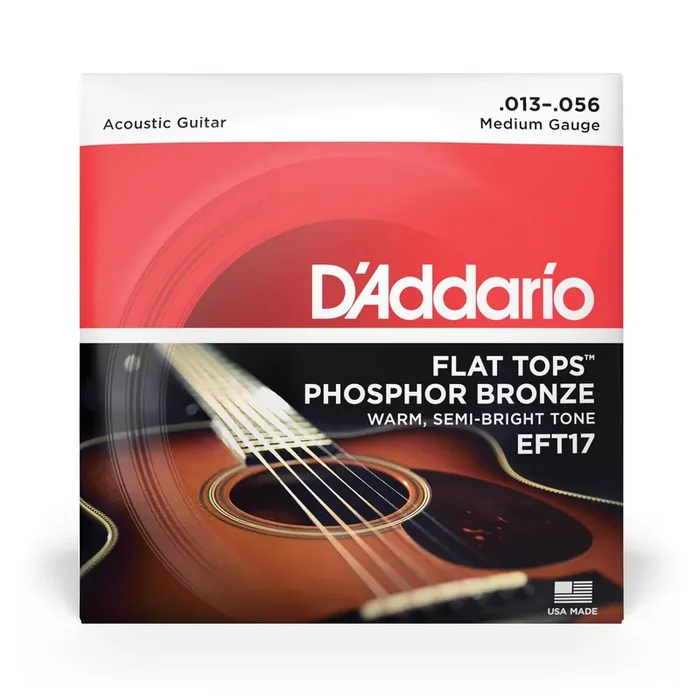D‘Addario EFT17 Flat Tops Phosphor Bronze 13-56 Acoustic Guitar Strings
