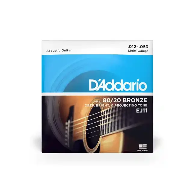 D‘Addario EJ11 12-53 Light, 80/20 Bronze Acoustic Guitar Strings