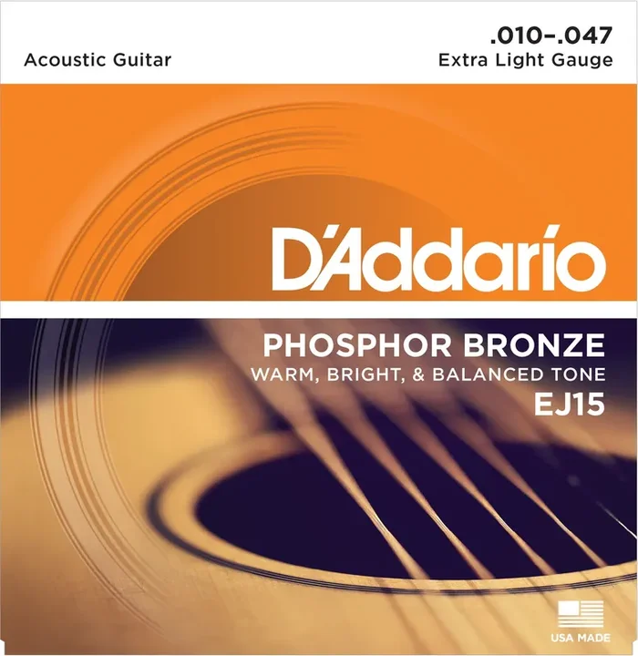 D‘Addario (EJ15) Extra Light Phosphor Bronze Acoustic Strings