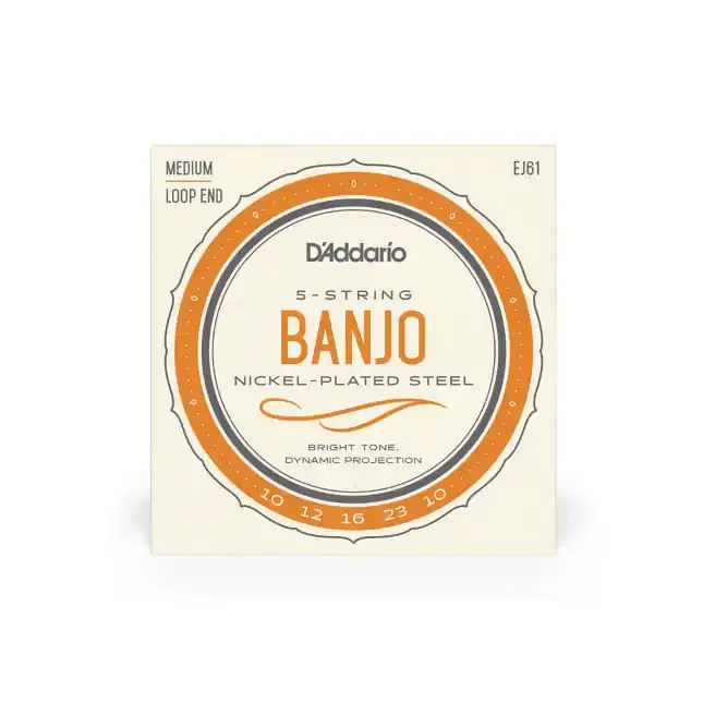 D‘Addario EJ61 5-String Banjo Strings, Nickel, Medium 10-23