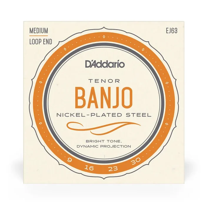 D‘Addario EJ63 Tenor Banjo Strings, Nickel Wound, Loop End 9-30