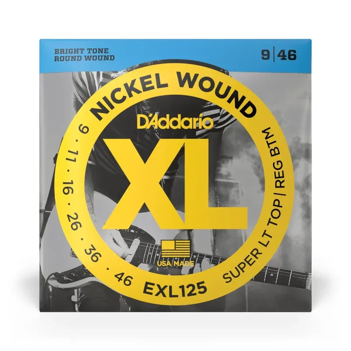 D‘Addario EXL125 Nickel Wound 9-46 Electric Guitar Strings, Custom Light