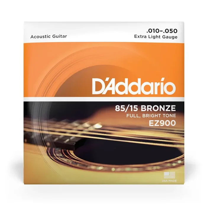 D‘Addario EZ900 85/15 Bronze 10-50 Acoustic Guitar Strings, Extra Light