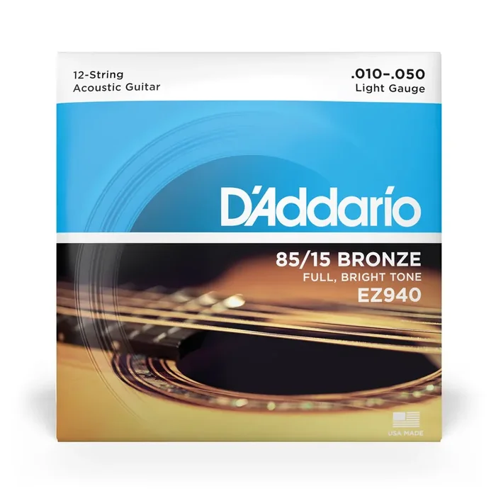 D‘Addario EZ940 85/15 Bronze 12-String 10-50 Acoustic Guitar Strings