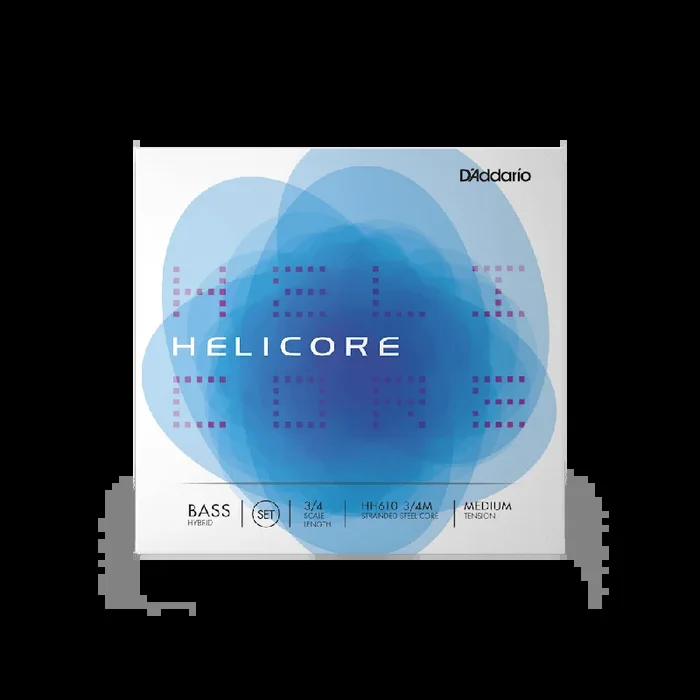 D’Addario Helicore Hybrid Double Bass String Set, 3/4 Scale, Medium Tension