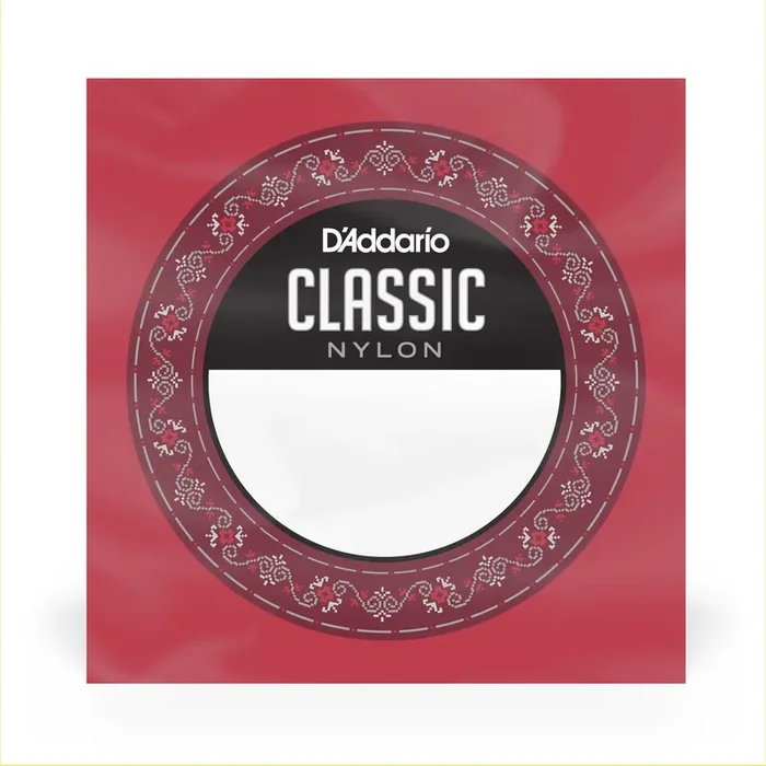 D‘Addario J2704 Student Classic Silver Wound Classical Guitar D-4th Single String, Hard Tension
