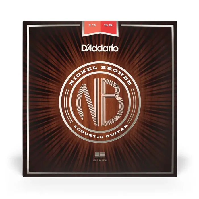 D‘Addario NB1356 Nickel Bronze Acoustic Guitar Strings, Medium, 13-56