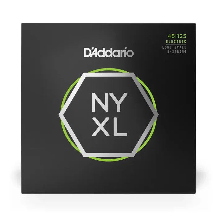 D‘Addario NYXL Nickel Wound 45-125 5-String Bass Guitar Strings, Long Scale [NYXL45125]