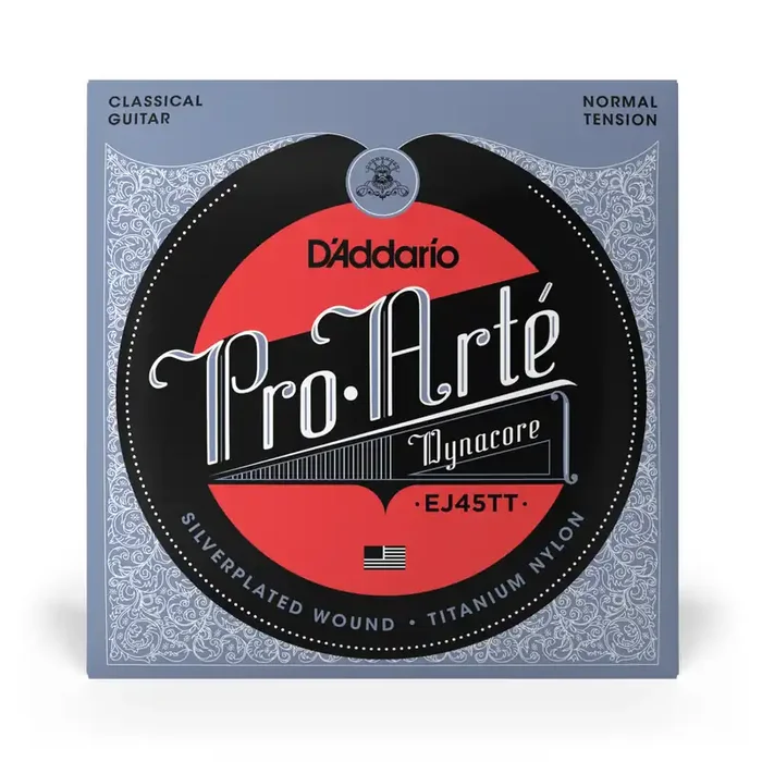 D‘Addario Pro-Arté EJ45TT Normal Tension Dynacore Classical Guitar Strings w/ Titanium Trebles