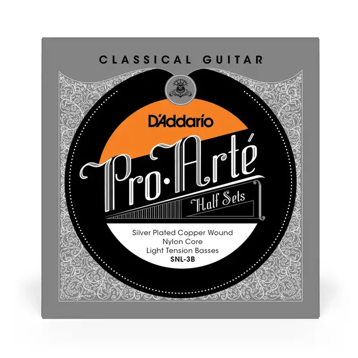 D‘Addario SNL-3B Pro-Arté Silver-Plated Copper Classical Guitar Basses (EJ43 Half Set)