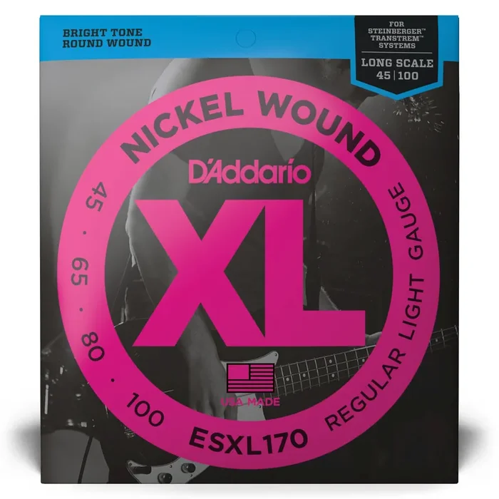D‘Addario Steinberger Nickel Double Ball-End 45-100 Bass Guitar Strings [ESXL170]