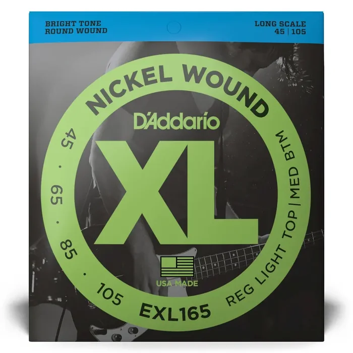 D‘Addario XL-Series Nickel Wound 45-105 Bass Guitar Strings, Long Scale [EXL165]