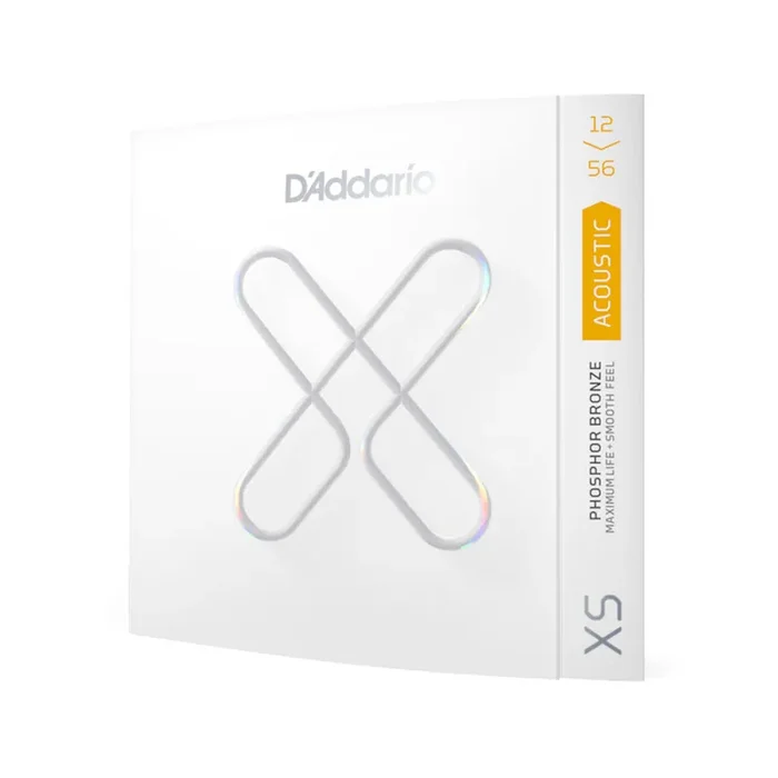 D‘Addario XSAPB1256 Phosphor Bronze Coated Acoustic Guitar Strings, Light Top/Medium Bottom, 12-56