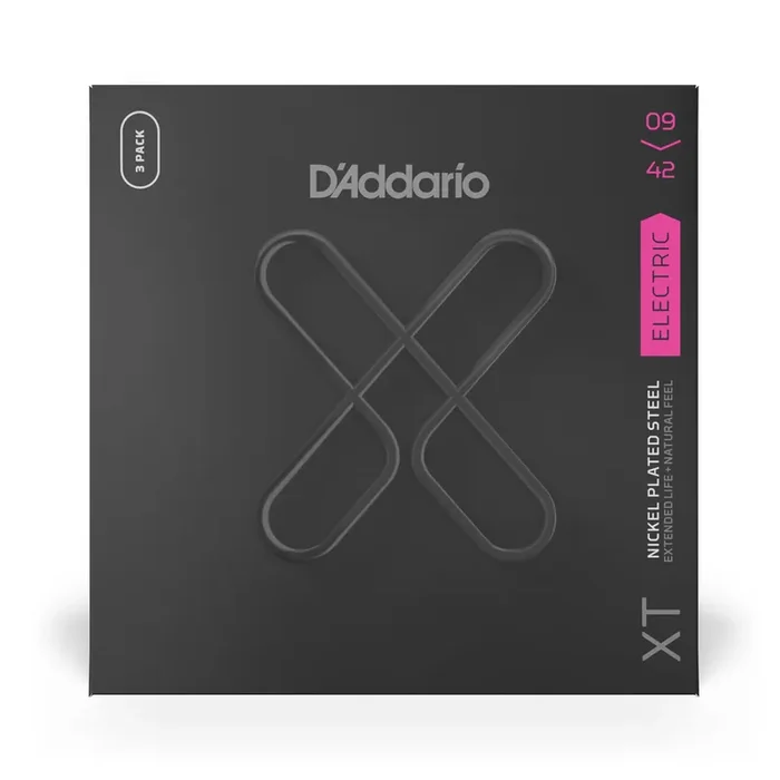 D‘Addario XT Nickel 9-42 Electric Guitar Strings, 3-Pack
