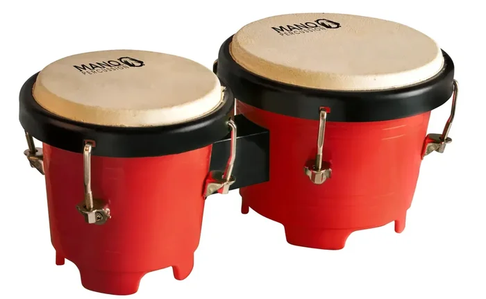 Dadi TDK16R Mini Bongos Tunable 4 1/2 & 5 Inch Shells Red