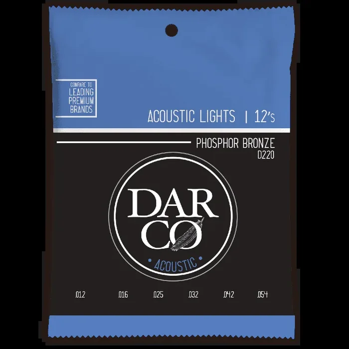 Darco Phoshor Bronze 12-54 Acoustic Guitar Strings, Light
