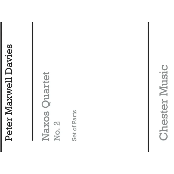 Davies, Peter Maxwell – Naxos Quartet No.2 (Parts)
