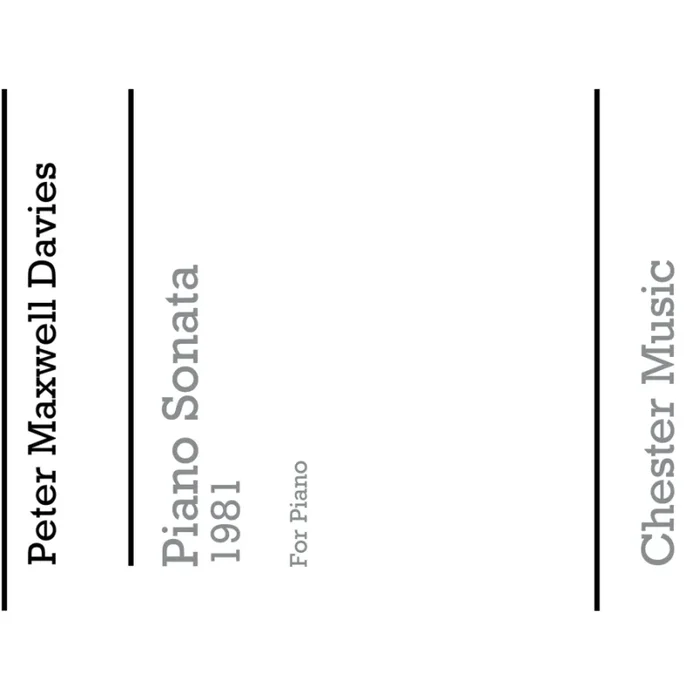 Davies, Peter Maxwell – Piano Sonata