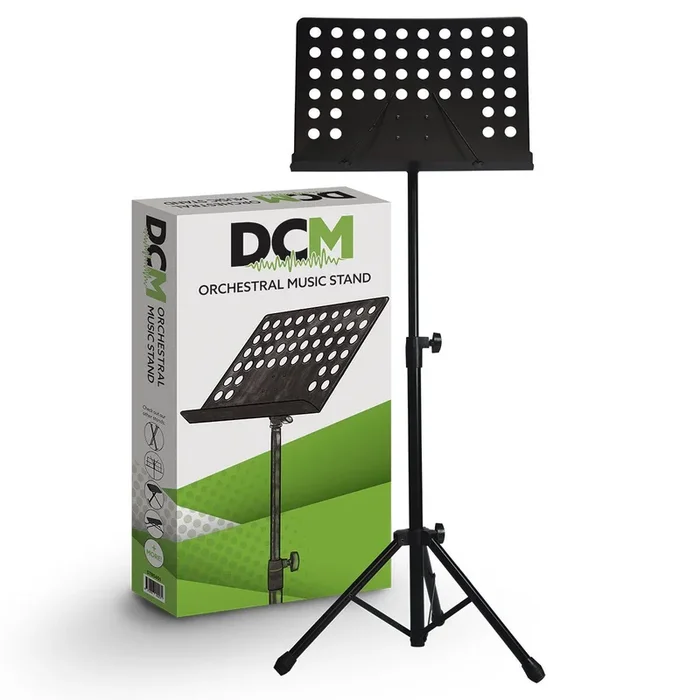 DCM BS401 Adjustable Orchestral Music Stand Black, Heavy Duty, Tripod Base