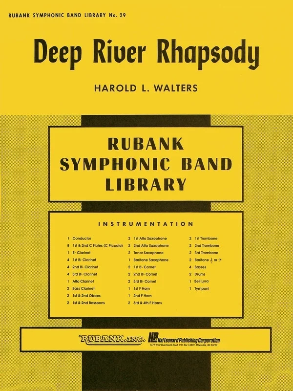 Deep River Rhapsody Symphonic Band (Music Score/Parts)