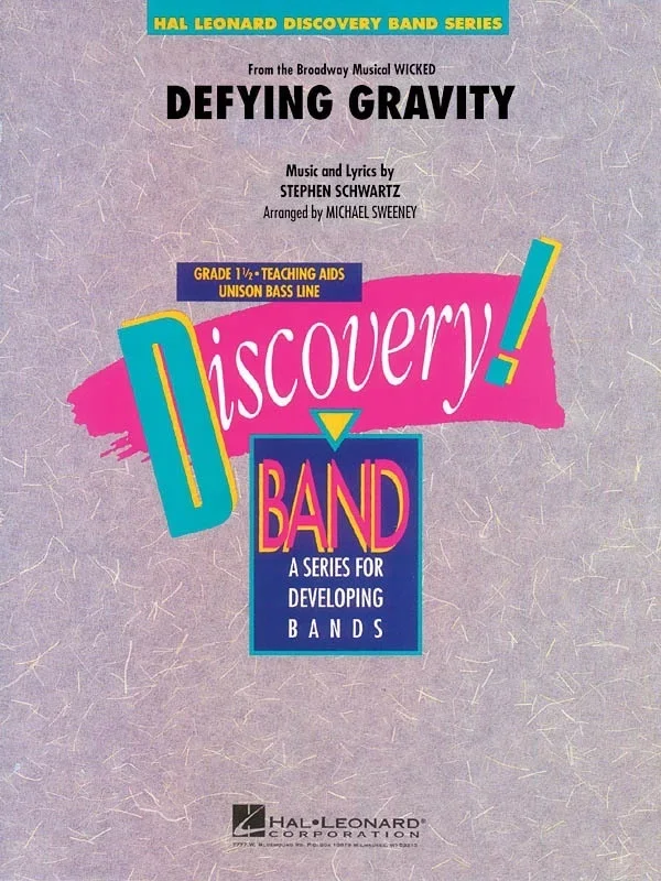 Defying Gravity (From Wicked) Discovery Concert Band 1.5 (Music Score/Parts)