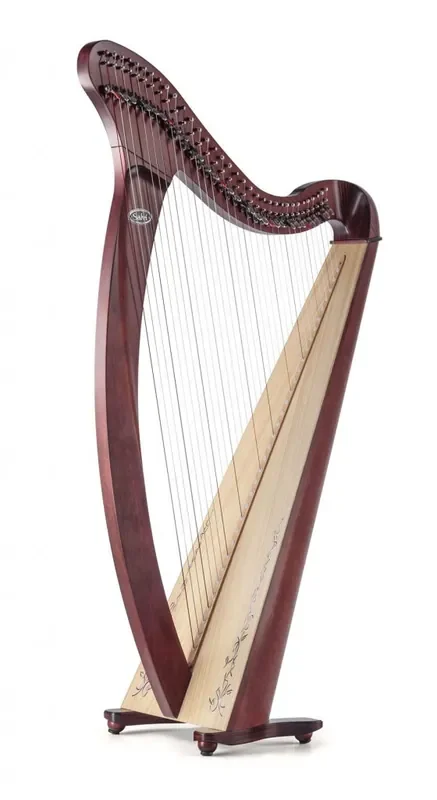Donegal 34 string harp (Carbon fibre strings) in mahogany finish by Salvi