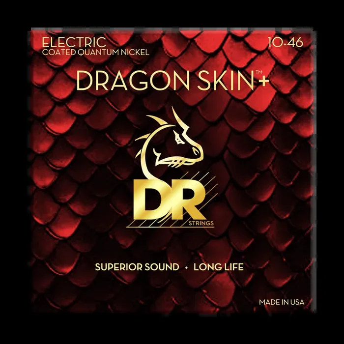 DR Dragon Skin+ Quantum Nickel Electric Guitar Strings – Medium – 10-46