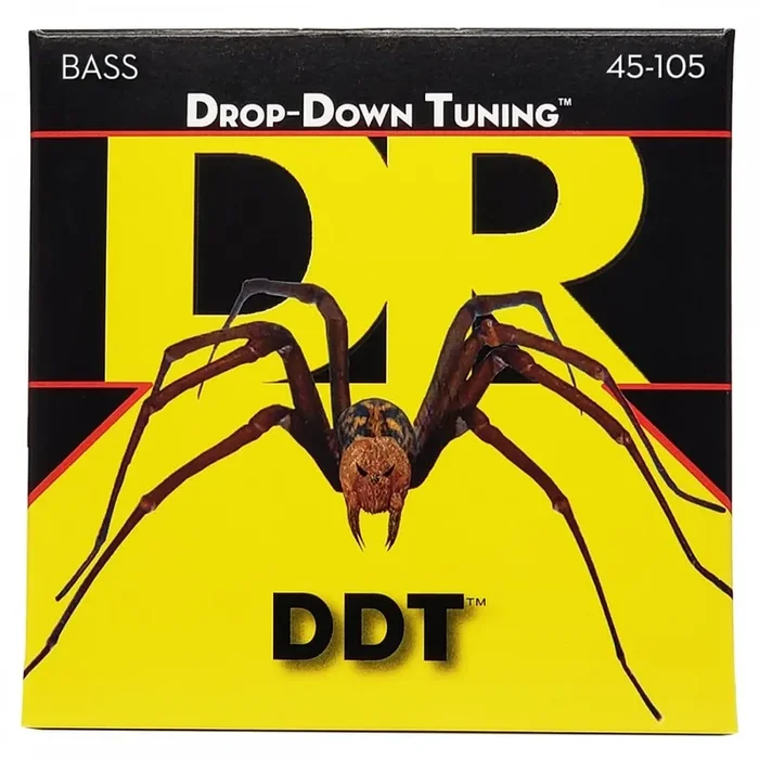 DR Strings DDT Drop-Down Tuning Stainless Steel 45-105 Bass Guitar Strings, 4-String, Long Scale