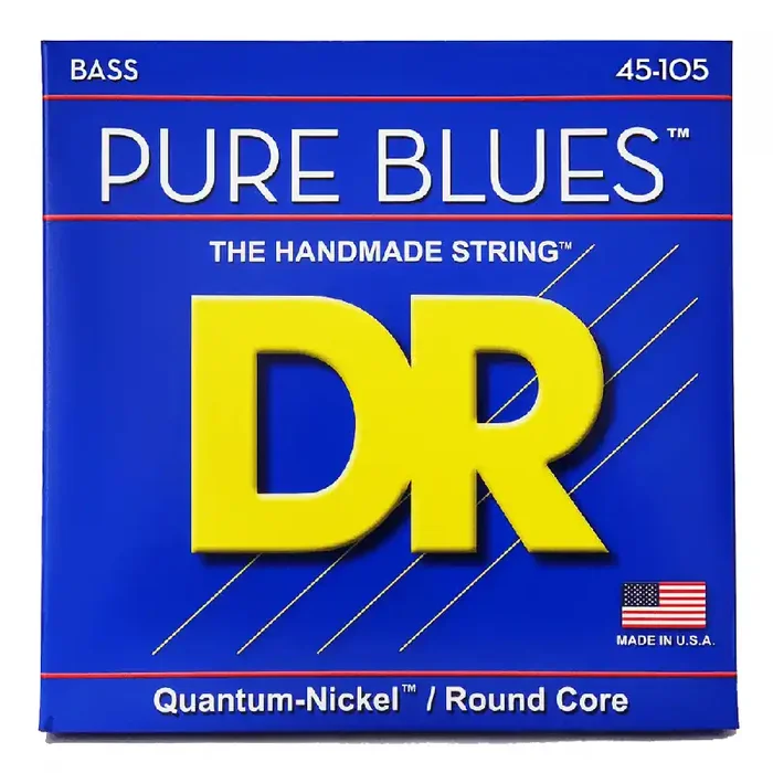 DR Strings PURE BLUES Quantum-Nickel 45-105 Bass Guitar Strings, Long Scale