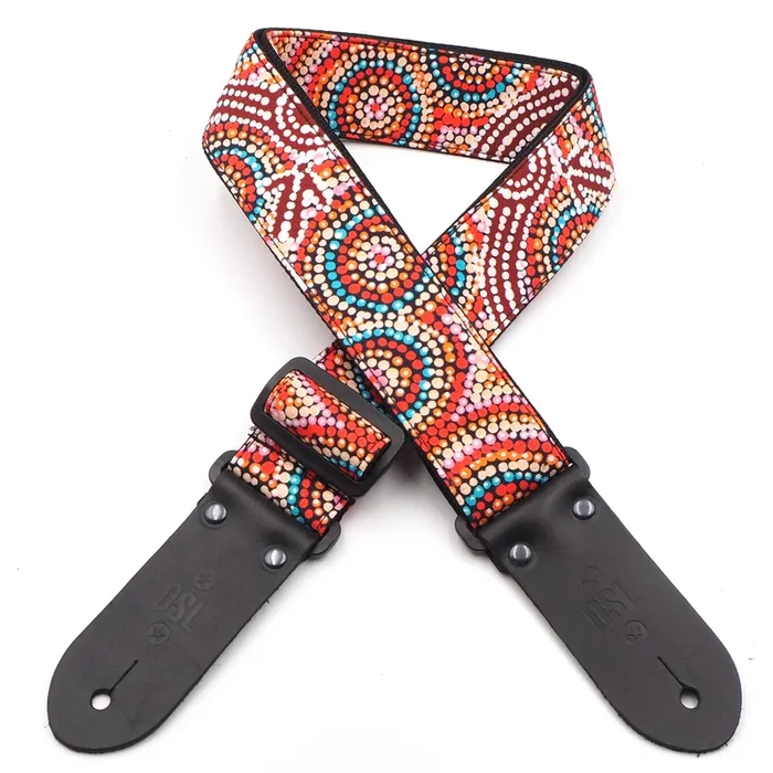 DSL 2 ” Guitar Strap Indigenous, Red Kangaroo