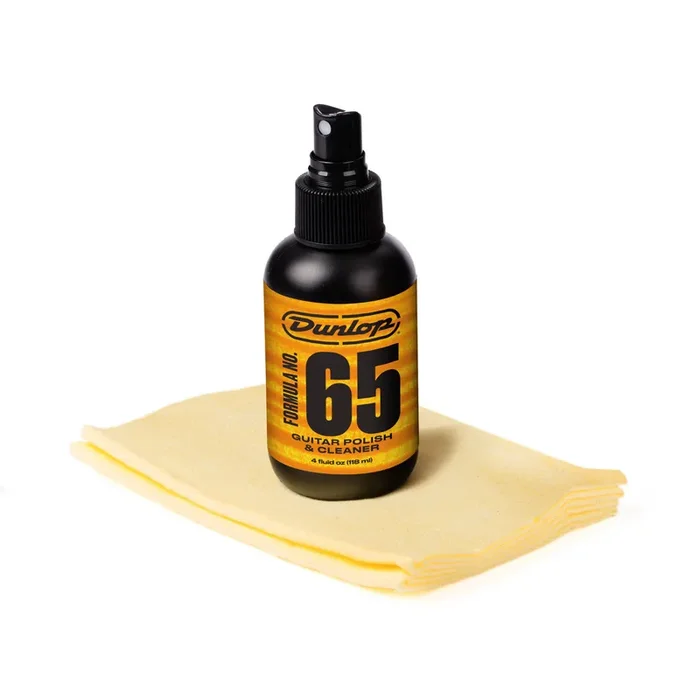 Dunlop Formula 65 Guitar Polish & Cleaner – 4oz (w/ Cloth)