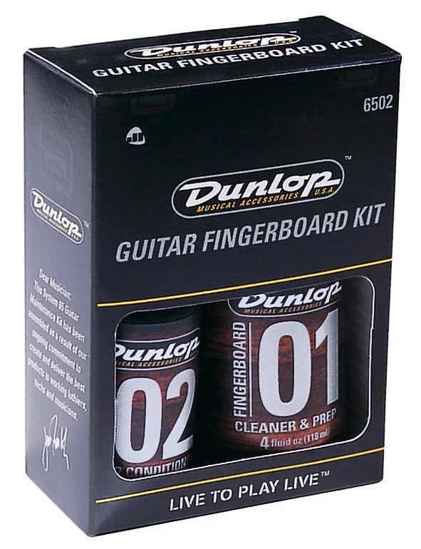 Dunlop Guitar Fingerboard Kit Cleaner, Conditioner & Cloth J6502