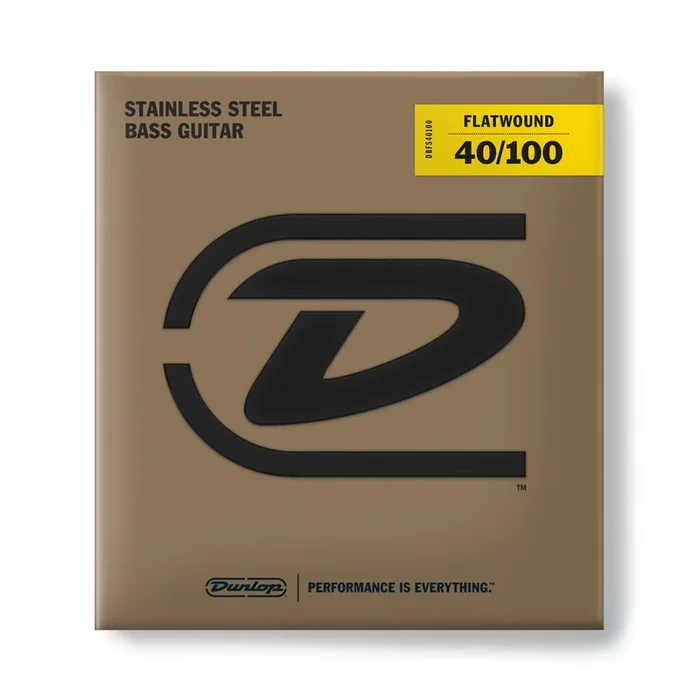 Dunlop Stainless Steel Flat Wound Bass Strings
