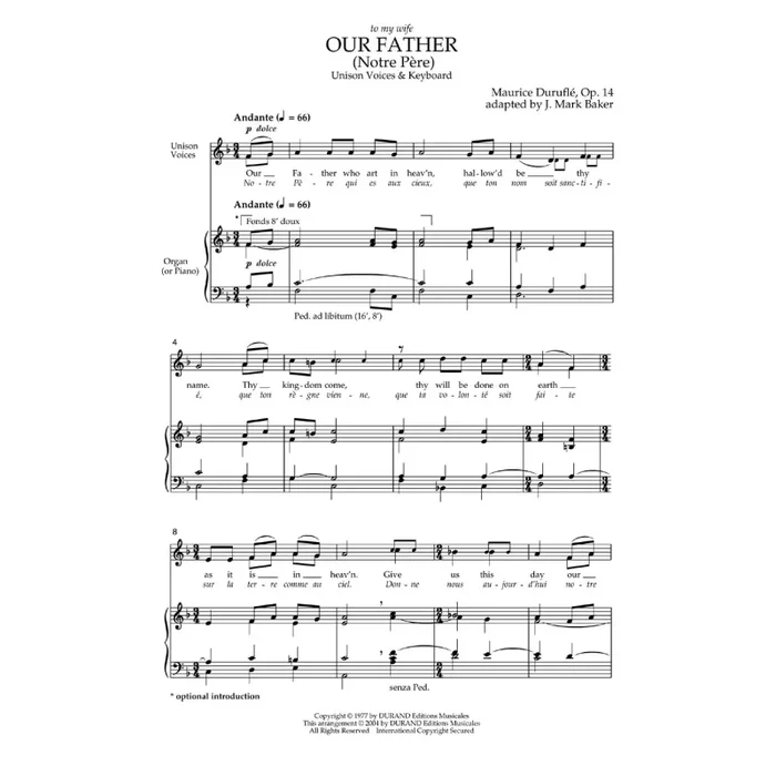 Duruflé, Maurice – Our Father (Notre P?re)