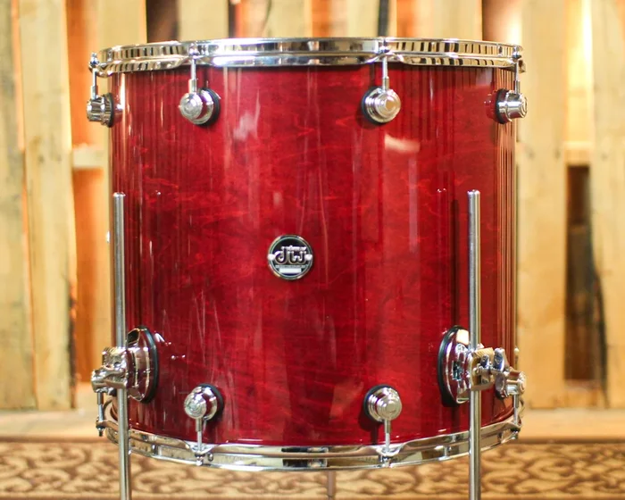DW Performance Cherry Stain Floor Tom – 16×18
