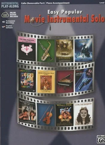 Easy Popular Movie Instrumental Solos: Cello: Book & Audio (Alfred)