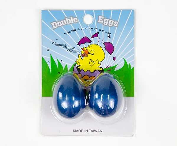 Egg Shakers Double Eggs on Card (Pair) Dark Blue