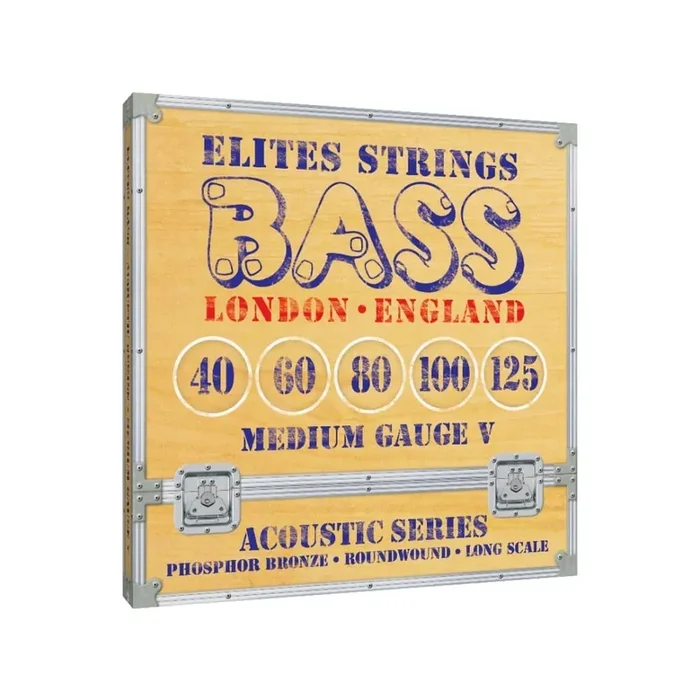 Elites Phosphor Bronze 40-125 5-String Acoustic Bass Guitar Strings