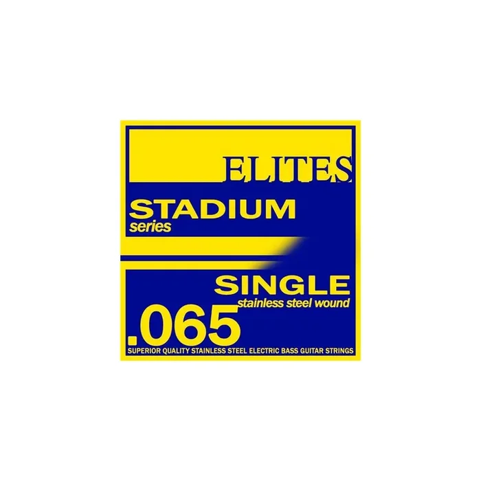 Elites Stadium Stainless Steel 65 (.065”) Bass Guitar Single String, Long Scale